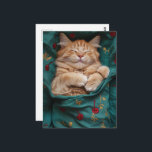 Cartão Postal Sleepy Ginger Kitty<br><div class="desc">A gorgeous sleepy ginger kitty fantasy AI generated art</div>