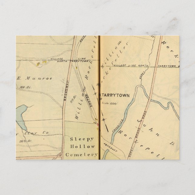Cartão Postal Sleepy Hollow, Nova Iorque (Frente)