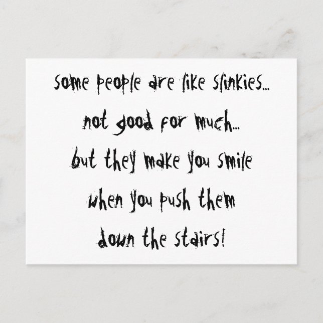 Cartão Postal Slinkies (Frente)