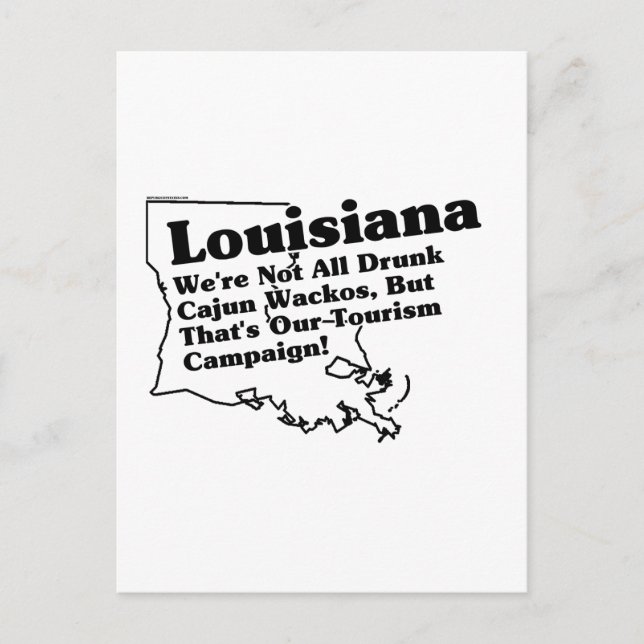 Cartão Postal Slogan do Estado de Louisiana (Frente)