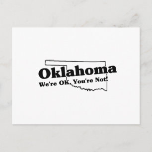 Cartão Postal Slogan do Estado de Oklahoma