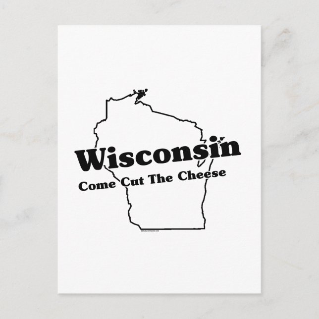 Cartão Postal Slogan do Estado de Wisconsin (Frente)