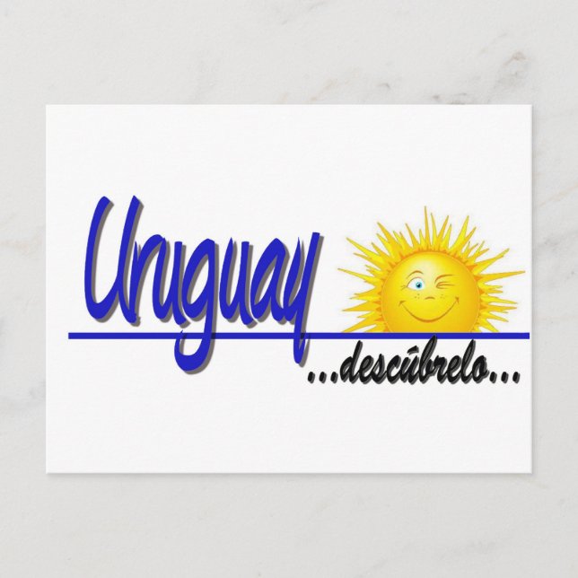 Cartão Postal slogan Uruguay sol (Frente)