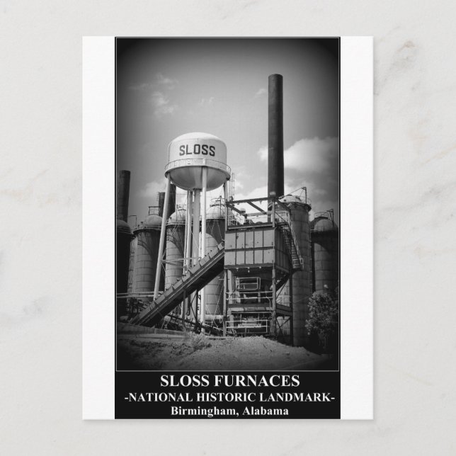 Cartão Postal SLOSS FURNACES - Marco Histórico Nacional (Frente)