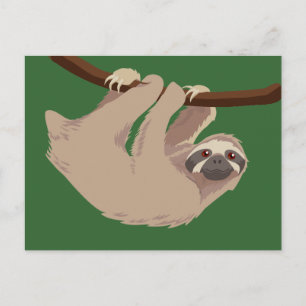 Cartão Postal Sloth com três pés