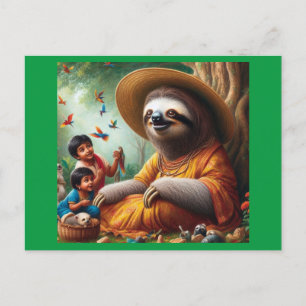 Cartão Postal Sloth Grandma