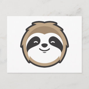 Cartão Postal Sloth Mascot