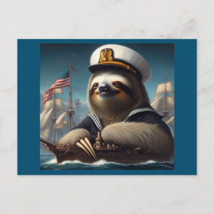 Cartão Postal Sloth Sailor