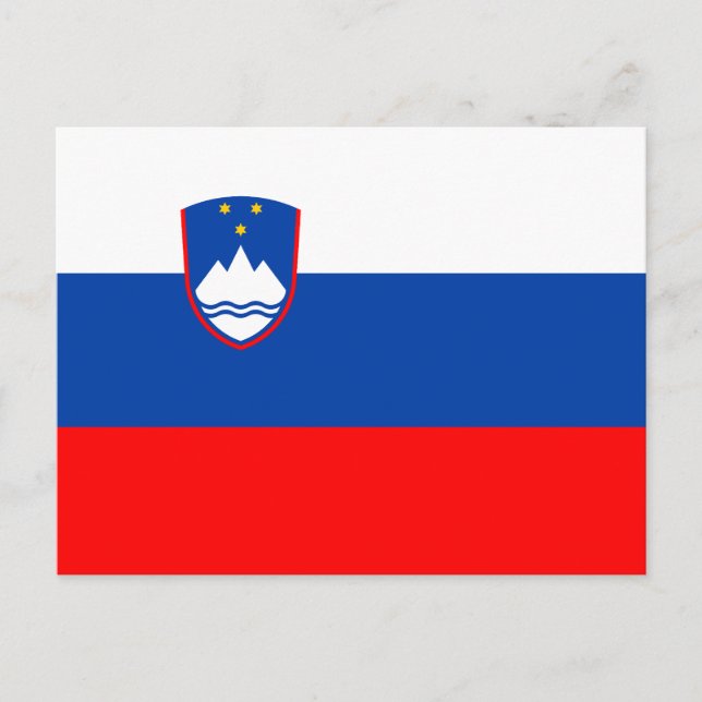 Cartão Postal Slovenia Flag (Frente)