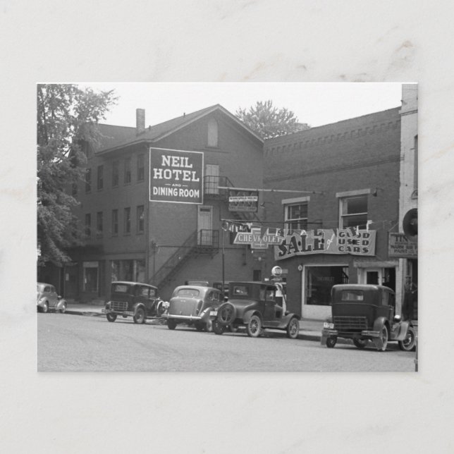 Cartão Postal Small Town Ohio, 1930 (Frente)