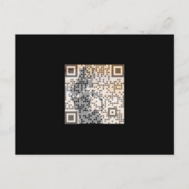 Cartão Postal Smart Orange Shades Monocromático Indie Song Qr Co