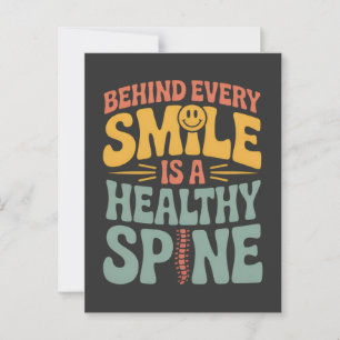 Cartão Postal Smile Healthy Spine Chiropractor Cote Design