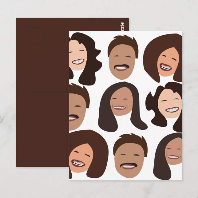 Cartão Postal Smiling People Happy Face (Frente/Verso)