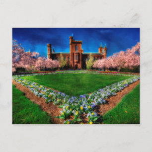 Cartão Postal Smithsonian Castle Cherry Blossoms
