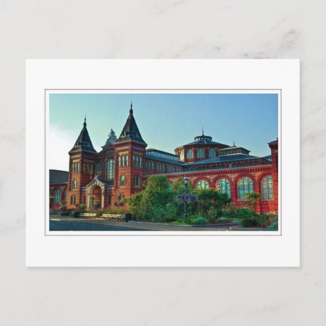 Cartão Postal Smithsonian: Construção de Artes e Indústrias (Frente)