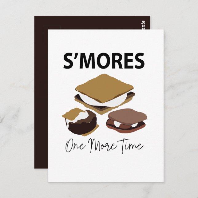 Cartão Postal Smores S'mores Dessert Mais Uma Vez (Frente/Verso)