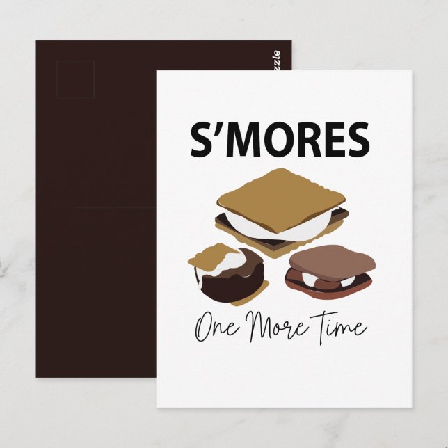 Cartão Postal Smores S'mores Sobremesa Mais Uma Vez Smore (Frente/Verso)
