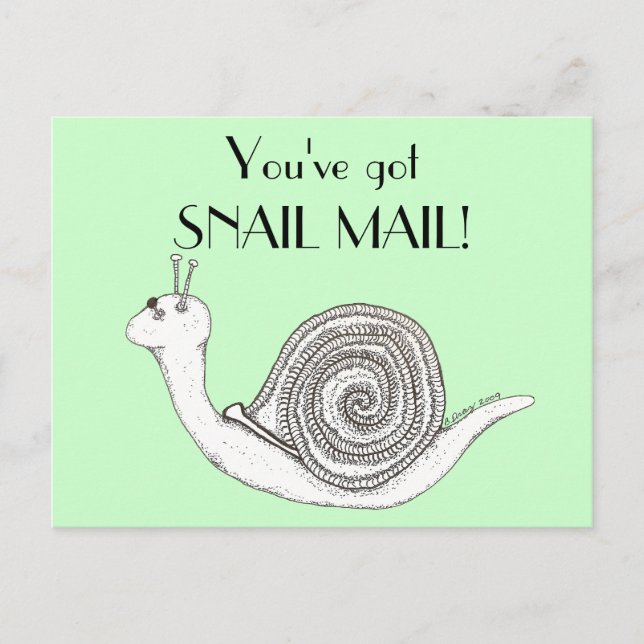 Cartão Postal Snail mail (Frente)