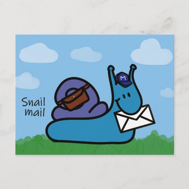 Cartão Postal Snail mail postcrossing postcard (Frente)