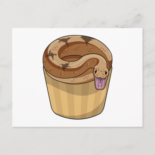 Cartão Postal Snake with Muffin (Frente)