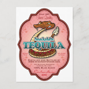 Cartão Postal Snakebite Tequila