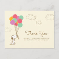 Snoopy e Balões de Aniversário | Obrigado