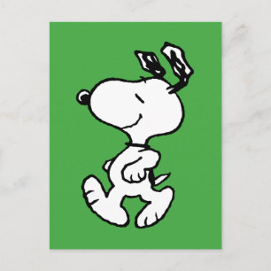 Cartão Postal Snoopy So Sweet Flower Pattern