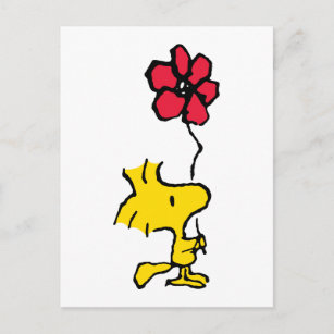 Cartão Postal Snoopy So Sweet Flower Pattern