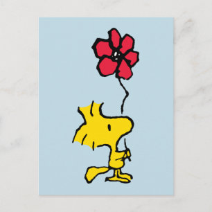 Cartão Postal Snoopy So Sweet Flower Pattern