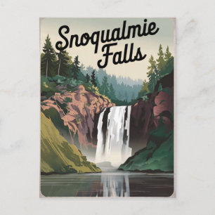 Cartão Postal Snoqualmie Falls Vintage