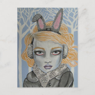 Cartão Postal Snow Bunny