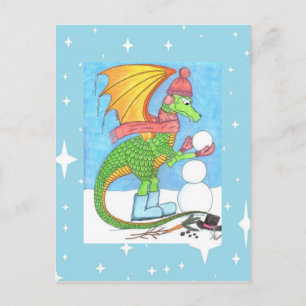 Cartão Postal Snow Dragon Postcard