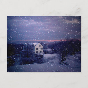 Cartão Postal Snow Falling em Manchester