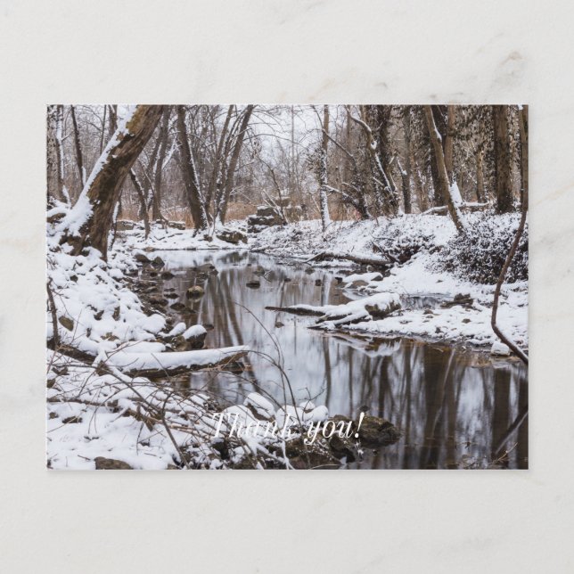 Cartão Postal Snow Riverside (Frente)