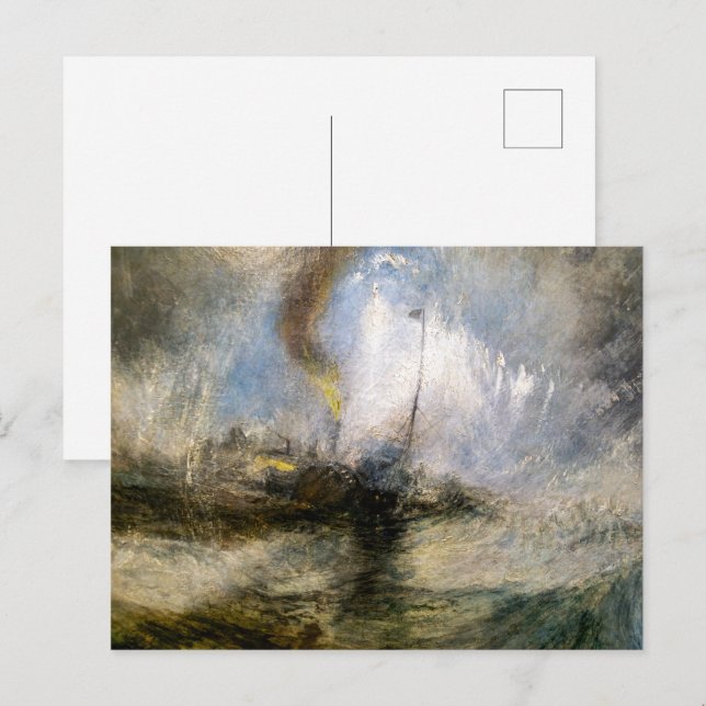 Cartão Postal Snow Storm | JMW Turner | (Frente/Verso)