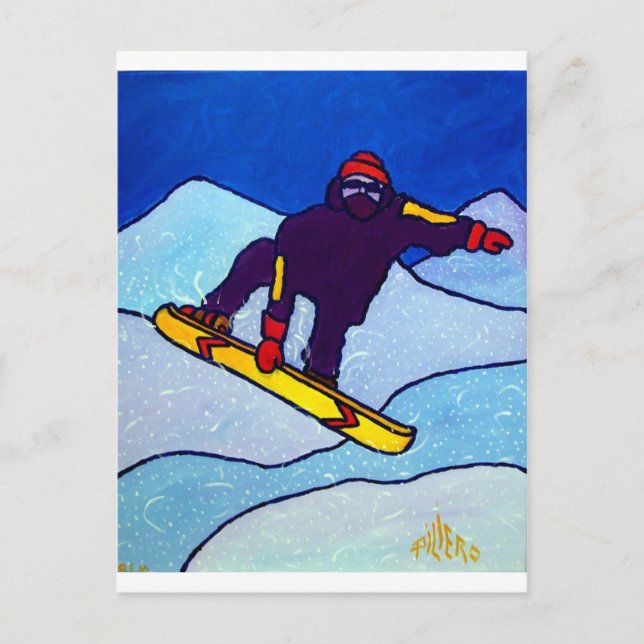 Cartão Postal Snowboard de Piliero (Frente)