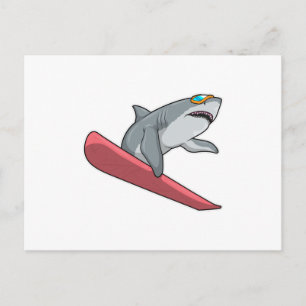 Cartão Postal Snowboard de Shark