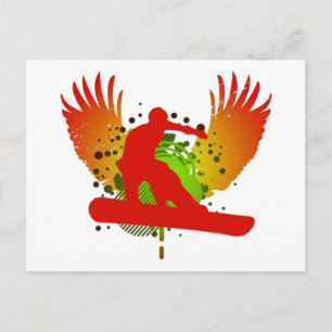 Cartão Postal snowboard : hi-fi :