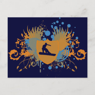 Cartão Postal snowboard : hi-fi :