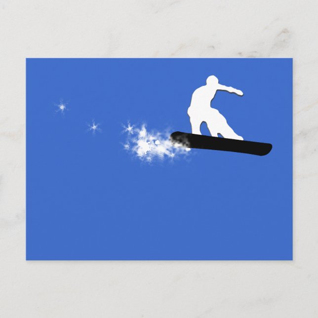 Cartão Postal snowboard. simples. (Frente)