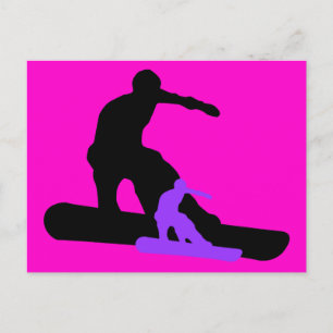 Cartão Postal snowboard : sombra