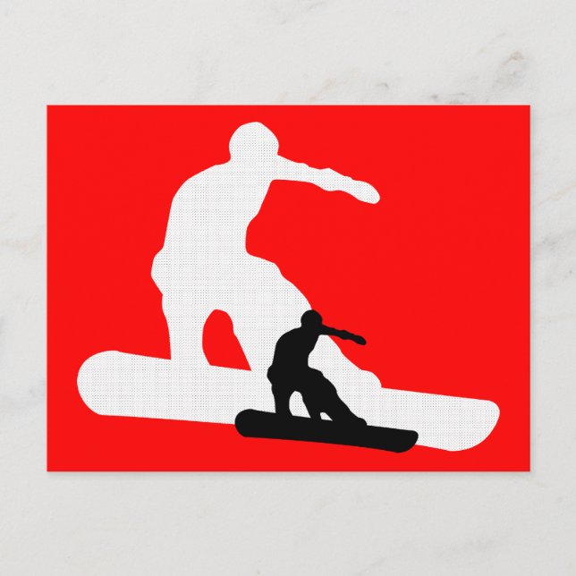 Cartão Postal snowboard : sombra (Frente)
