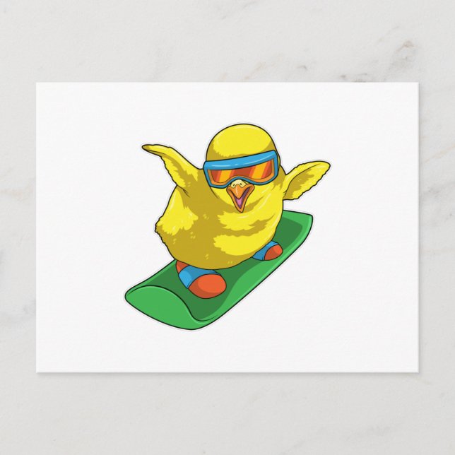 Cartão Postal Snowboarder (Frente)