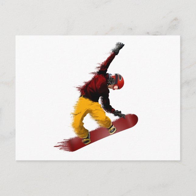 Cartão Postal Snowboarder (Frente)