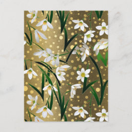 Cartão Postal Snowdrops Chiyogami