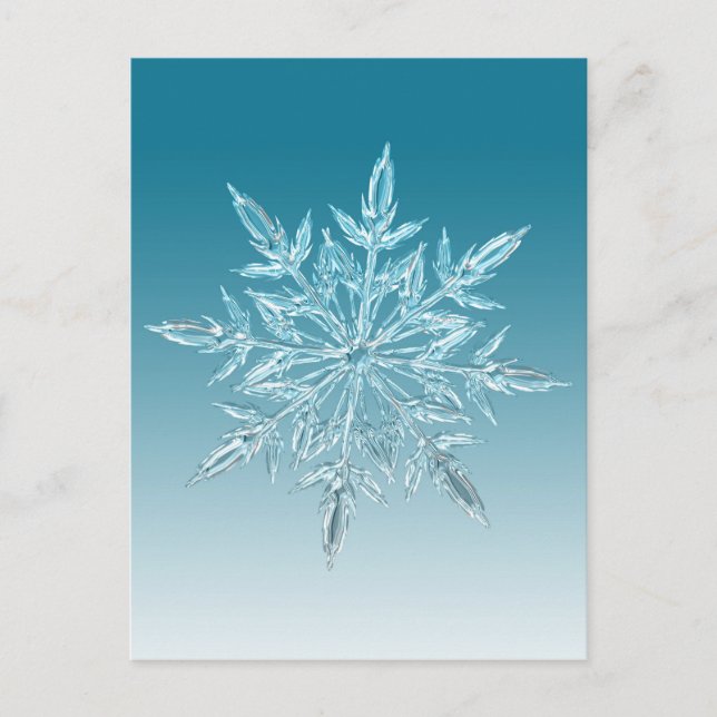 Cartão Postal Snowflake Crystal (Frente)