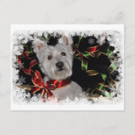 Cartão Postal Snowflake Westie