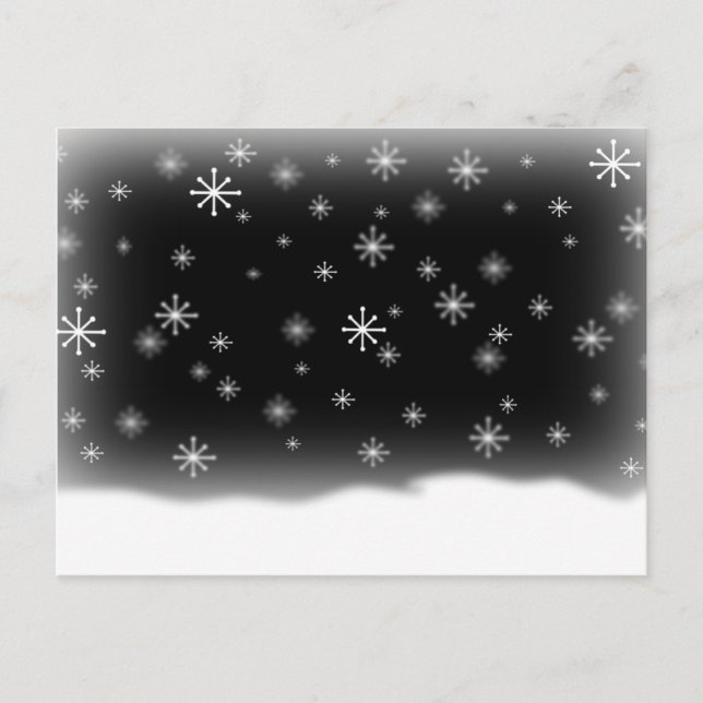 CARTÃO POSTAL SNOWFLAKS PRETO (Frente)