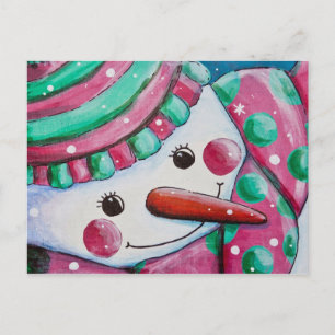 Cartão Postal Snowgirl