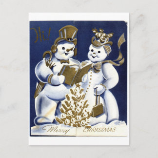 Cartão Postal Snowman